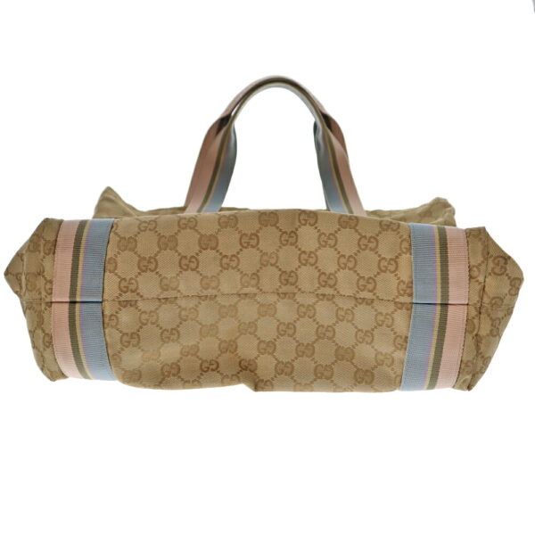 22 2222 4 Gucci Tote Bag GG Canvas Beige Pink Blue