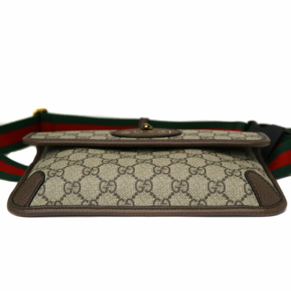 22 3151 6 Gucci GG Supreme Belt Bag Neo Canvas Leather Brown