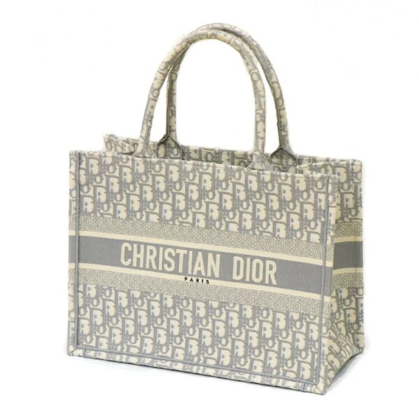 22 3209 01 Dior Oblique Book Tote Embroidery Gray