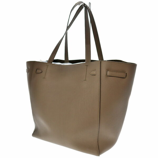 22 3607 2 Celine Hippo Phantom Small Tote Bag Leather Greige