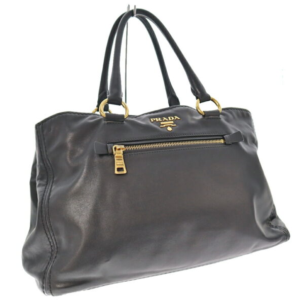 22 3616 1 Prada 2WAY Bag Leather Black Large