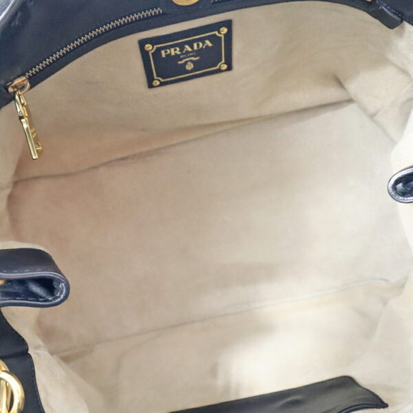 22 3616 16 Prada 2WAY Bag Leather Black Large