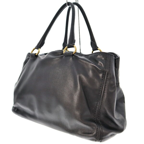 22 3616 2 Prada 2WAY Bag Leather Black Large