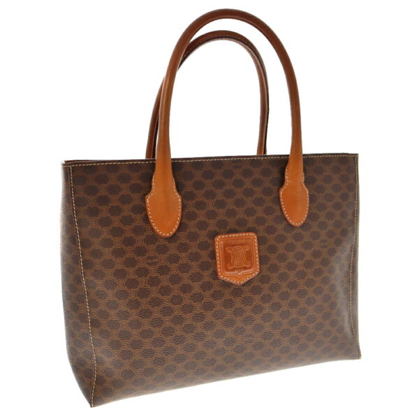 22 3624 1 Celine Macadam Leather Tote Bag Brown