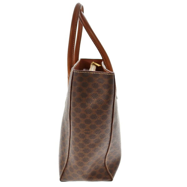 22 3624 3 Celine Macadam Leather Tote Bag Brown