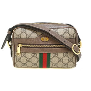 22 3656 Gucci GG Supreme Shoulder Bag Crossbody Beige Brown