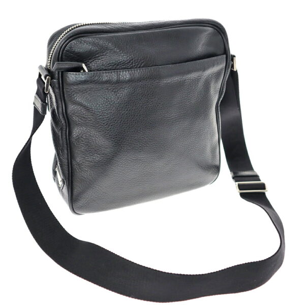 22 3905 2 Prada Shoulder Bag Leather Black Crossbody