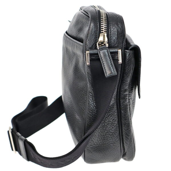 22 3905 3 Prada Shoulder Bag Leather Black Crossbody