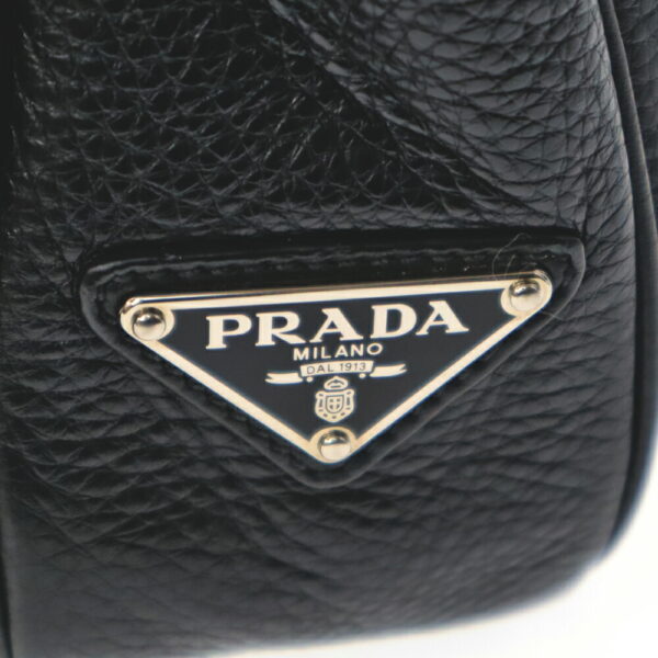 22 3905 7 Prada Shoulder Bag Leather Black Crossbody