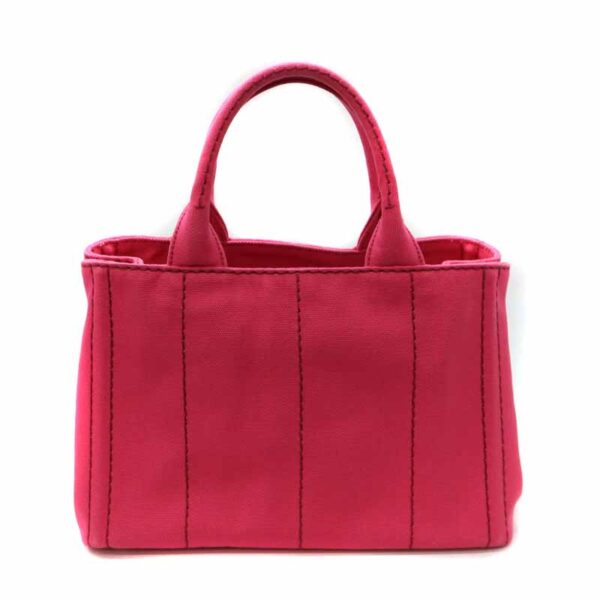 22 4636 2 Prada Kanapa Tote 2WAY Bag Canvas Pink Handbag Shoulder