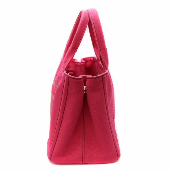 22 4636 3 Prada Kanapa Tote 2WAY Bag Canvas Pink Handbag Shoulder