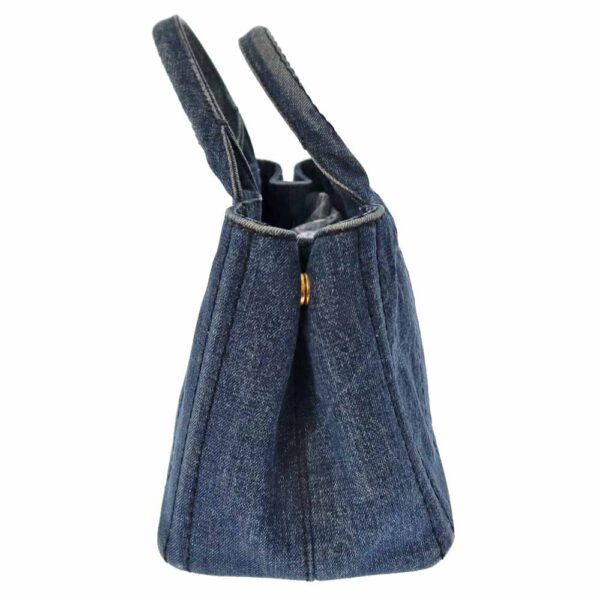 22 4945 3 Prada Canapa Denim Tote Bag Blue