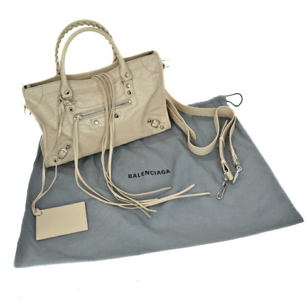 22 6209 20 Balenciaga Classic City Lambskin Leather Beige