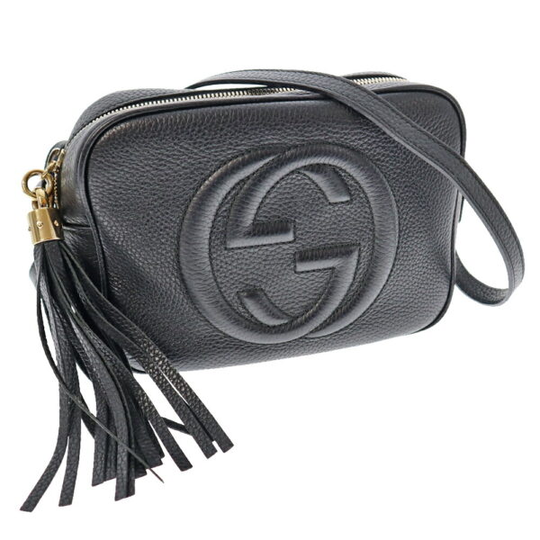 22 6634 1 Gucci Small Disco Bag Soho Leather Black