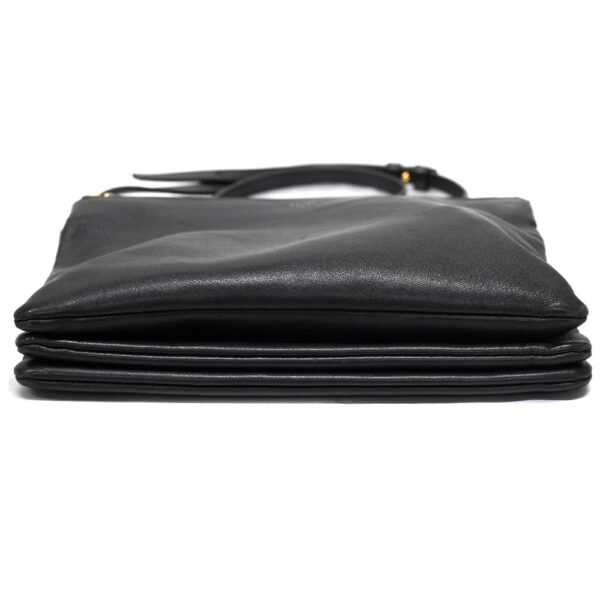 22 6770 3 Celine Trio Large Leather Shoulder Bag Black