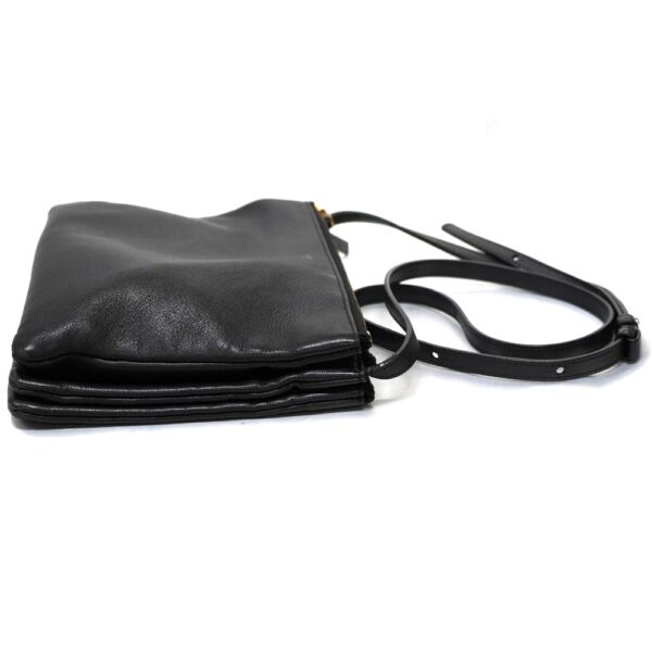 22 6770 4 Celine Trio Large Leather Shoulder Bag Black