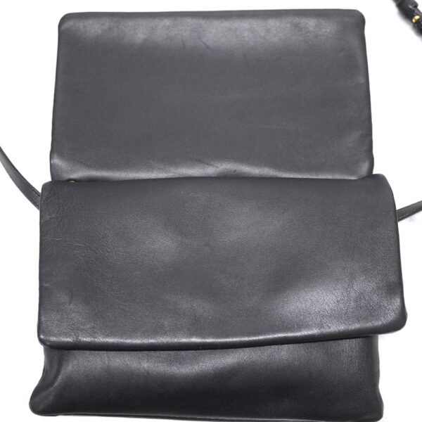 22 6770 8 Celine Trio Large Leather Shoulder Bag Black