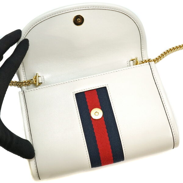 22 732 9 Gucci Raja Mini Shoulder Bag Tiger Leather White Blue Red