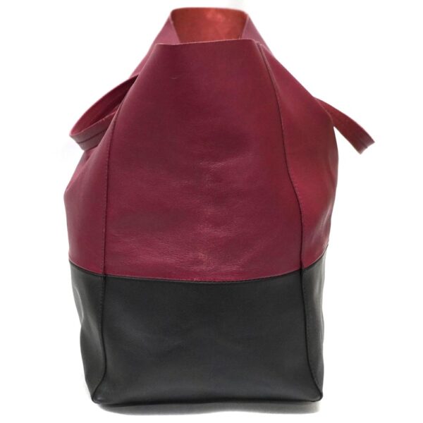 22 7937 4 Celine Horizontal Hippo Tote Bag Red Black