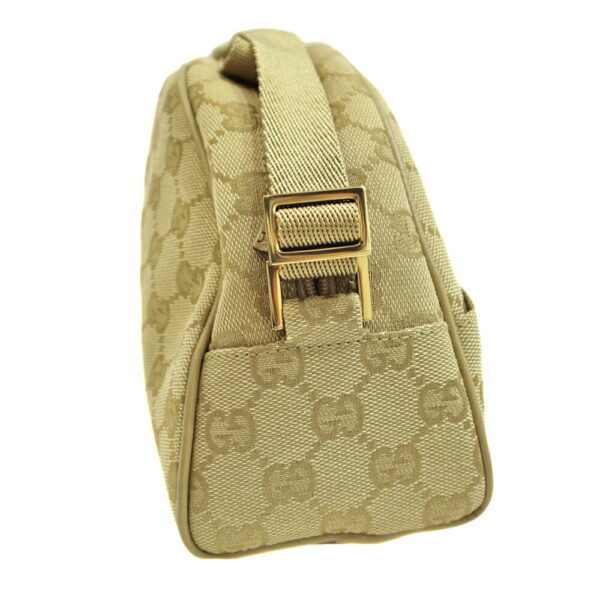 22 8177 3 Gucci One Handle GG Canvas Handbag Beige Yellow