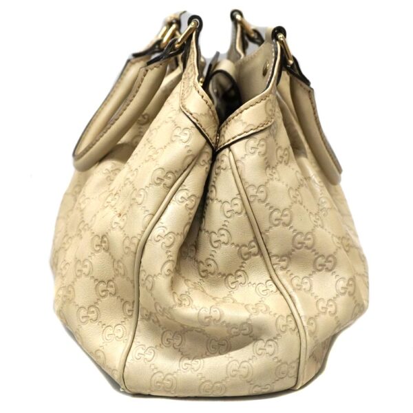 22 8341 3 Gucci Sookie Tote Bag GG Guccisima Leather Ivory