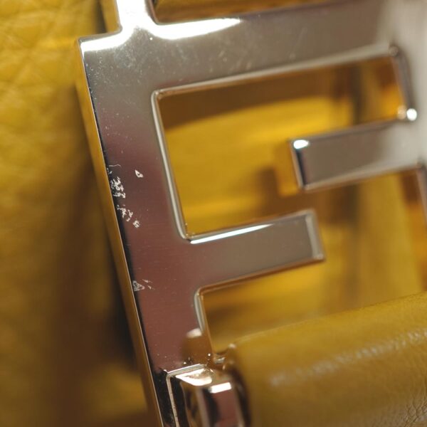 22 8366 12 Fendi Selleria 2WAY Bag Leather Yellow