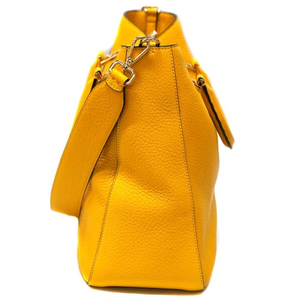 22 8366 3 Fendi Selleria 2WAY Bag Leather Yellow