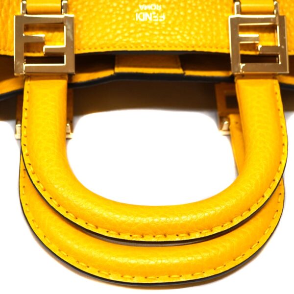 22 8366 7 Fendi Selleria 2WAY Bag Leather Yellow