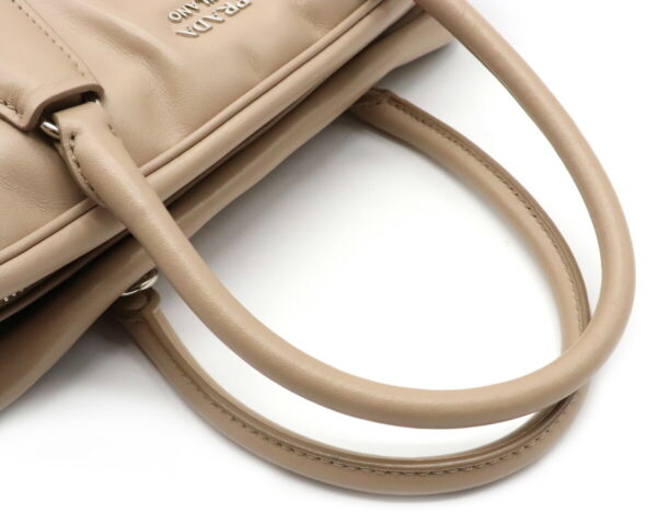 22000878 3 Prada Inside Shoulder Bag Soft Calf Cameo Beige Pink