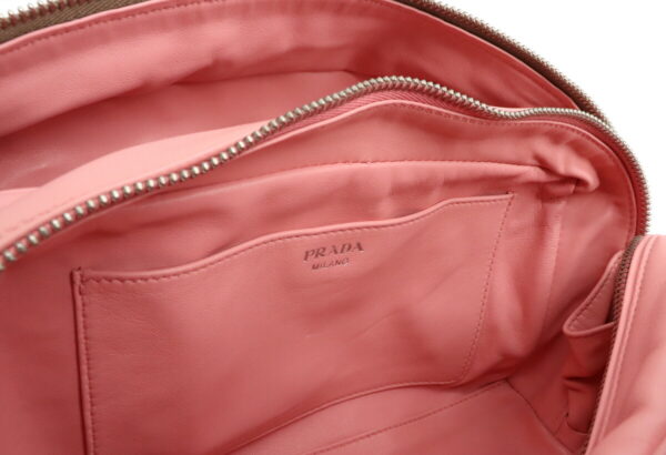 22000878 8 Prada Inside Shoulder Bag Soft Calf Cameo Beige Pink