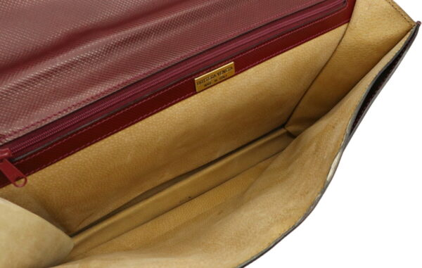 22010032 4 Bottega Veneta Business Bag Briefcase Embossed Leather Bordeaux