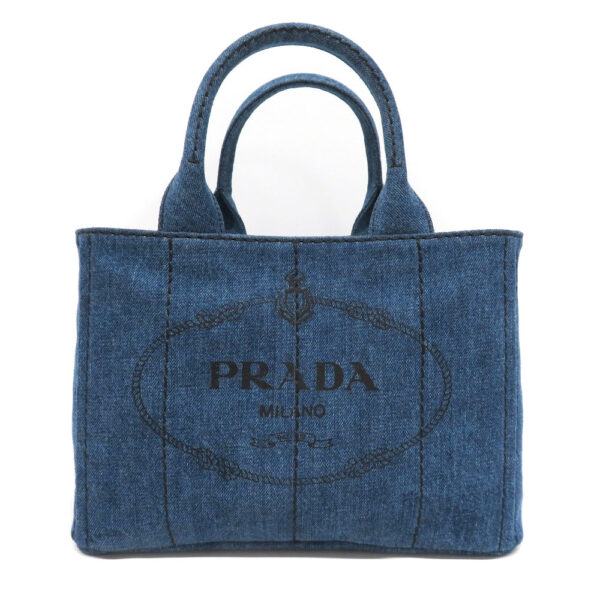 22026341 Prada Kanapa Tote PM Denim Blue