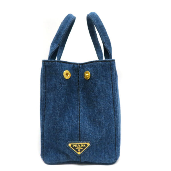 22026343 Prada Kanapa Tote PM Denim Blue