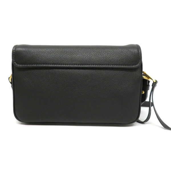 22029702 Prada Shoulder Bag Calf Leather Black Hardware