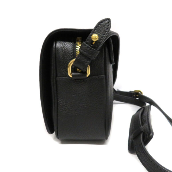 22029704 Prada Shoulder Bag Calf Leather Black Hardware