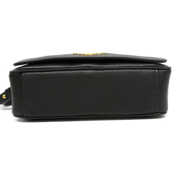 22029705 Prada Shoulder Bag Calf Leather Black Hardware