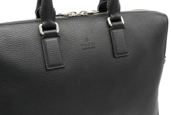 22030932 8 Gucci Leather Business Briefcase Black