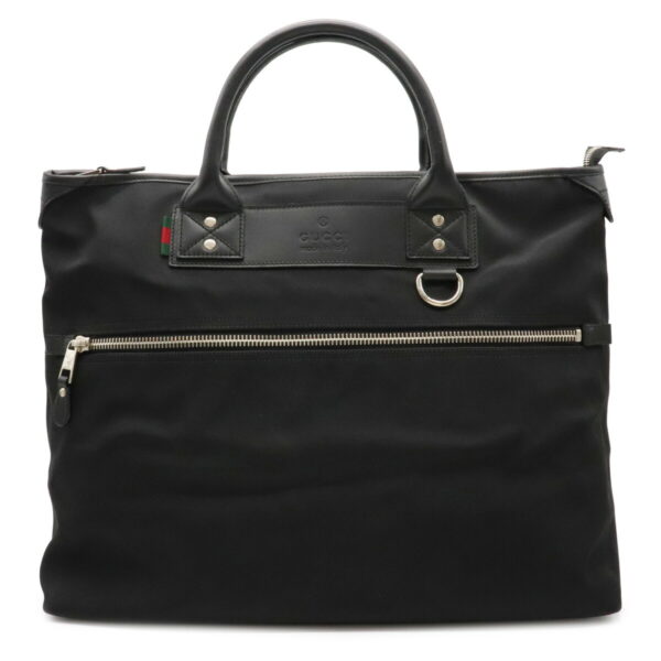 22031223 Gucci Parana Web Loop Nylon Tote Handbag Black