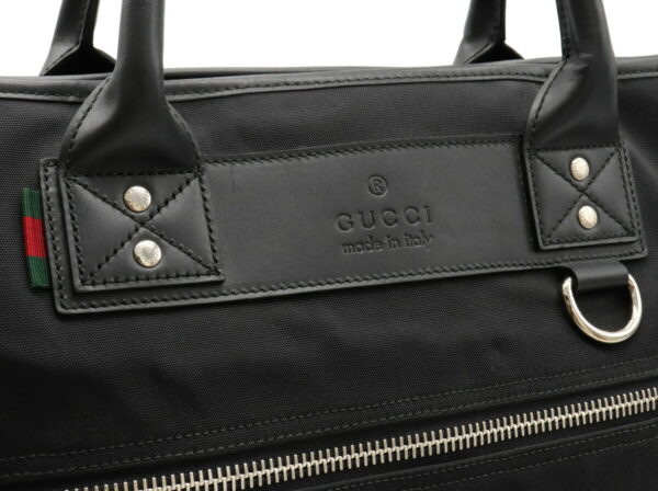 22031223 8 Gucci Parana Web Loop Nylon Tote Handbag Black