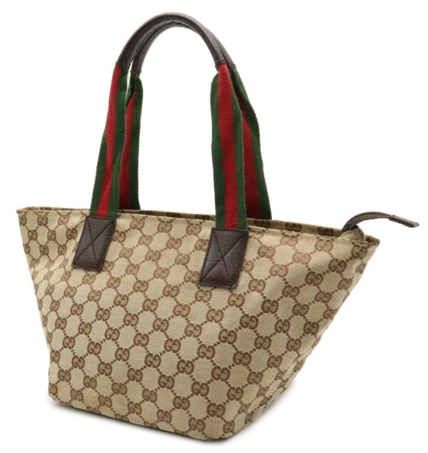 22040234 1 Gucci GG Sherry Line Tote Handbag Khaki