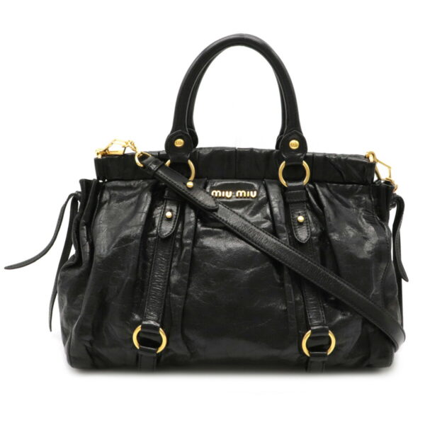 22040849 Miu Miu Shoulder Bag Leather Black