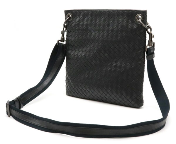 22041055 1 Bottega Veneta Intrecciato Shoulder Bag Black