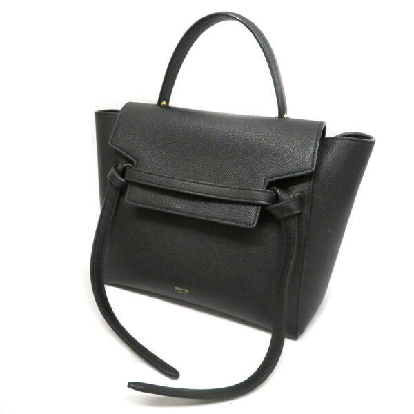 22044301 Celine Belt Micro Grained Calfskin Bag Black