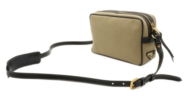 22060120 1 Prada Crossbody Bag Leather Corda Beige Nero Black