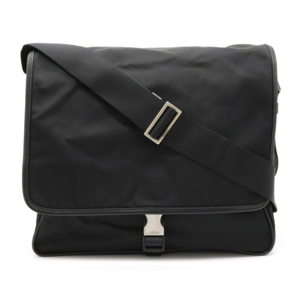 22060224 Prada Messenger Bag Nylon Leather Nero Black