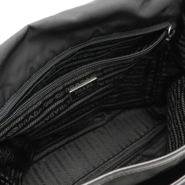 22060224 4 Prada Messenger Bag Nylon Leather Nero Black