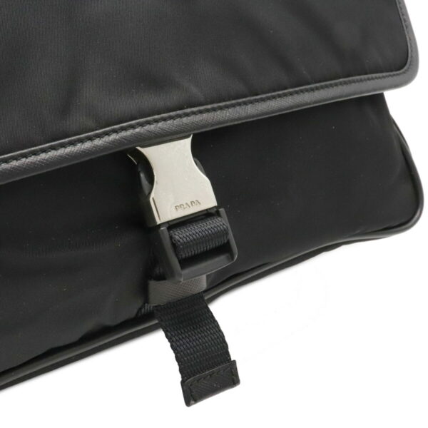 22060224 8 Prada Messenger Bag Nylon Leather Nero Black