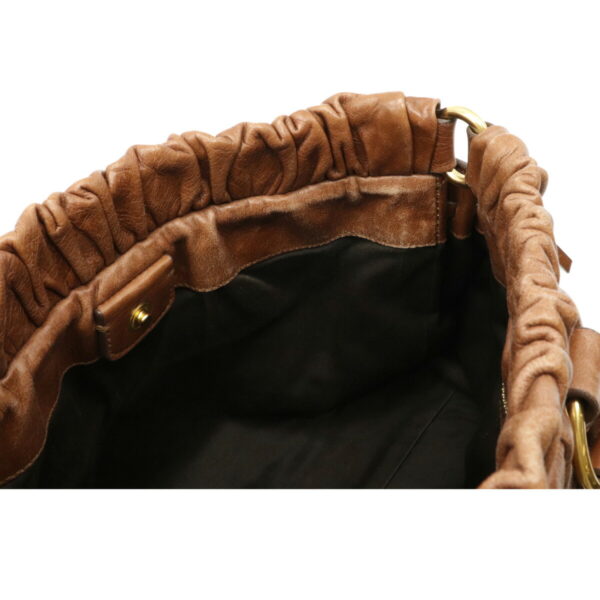 22060818 5 Miu Miu Shoulder Bag Leather Brown