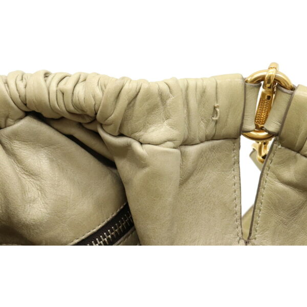 22060819 6 Miu Miu Shoulder Bag Leather Light Beige