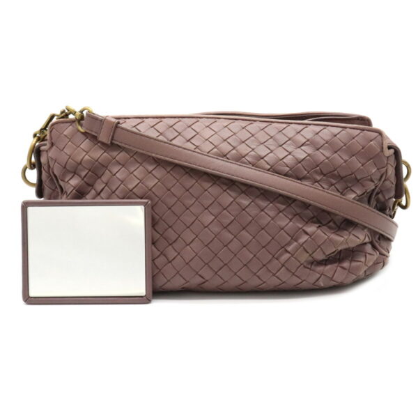 22060834 Bottega Veneta Intrecciato Shoulder Bag Crossbody Leather Purple